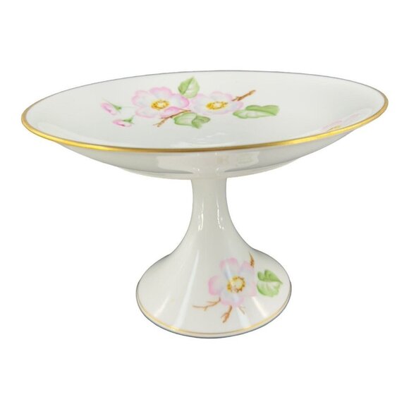 Thomas Bavaria Decope WJS Porcelain Ceramic Cake Stand Plate Footed Compote VTG - Picture 2 of 14